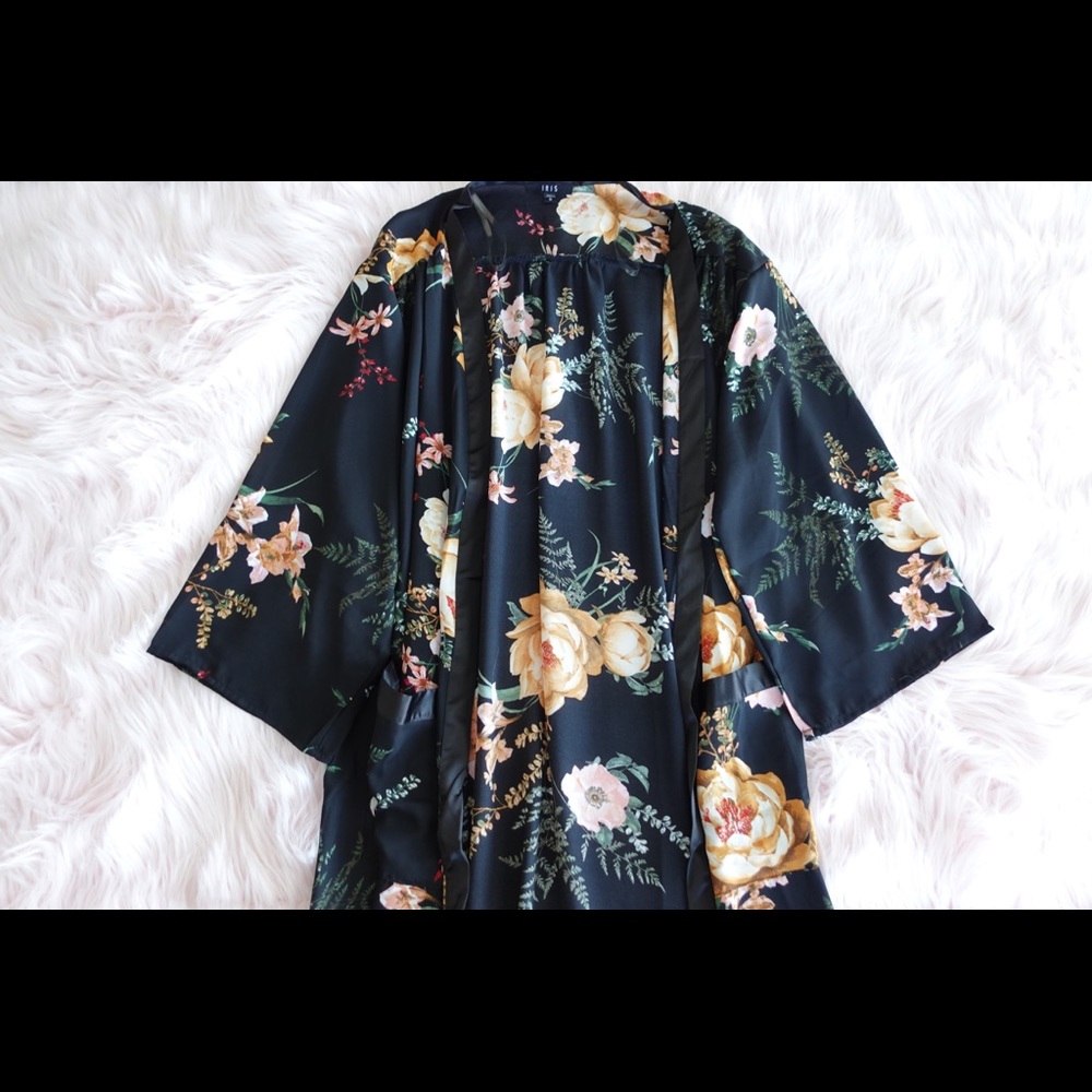 Floral Print Kimono